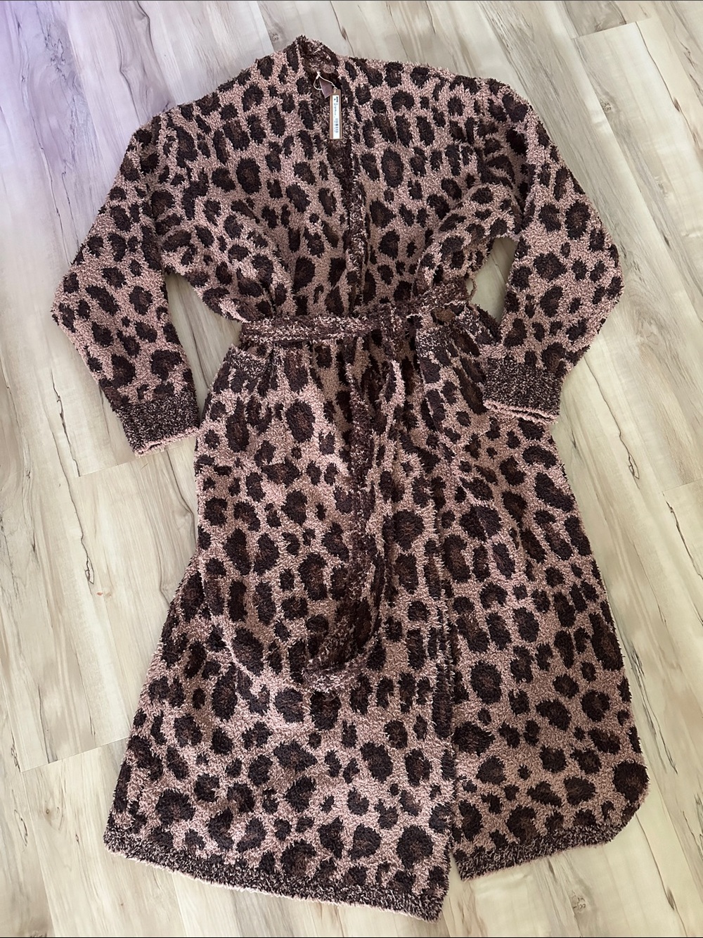 SKIMS Leopard Print Cozy Robe in Leopard